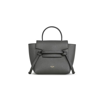 CELINE PICO BELT TOTE IN GRAINED COWHIDE LEATHER 194263ZVA.10DC (21*16*8cm)